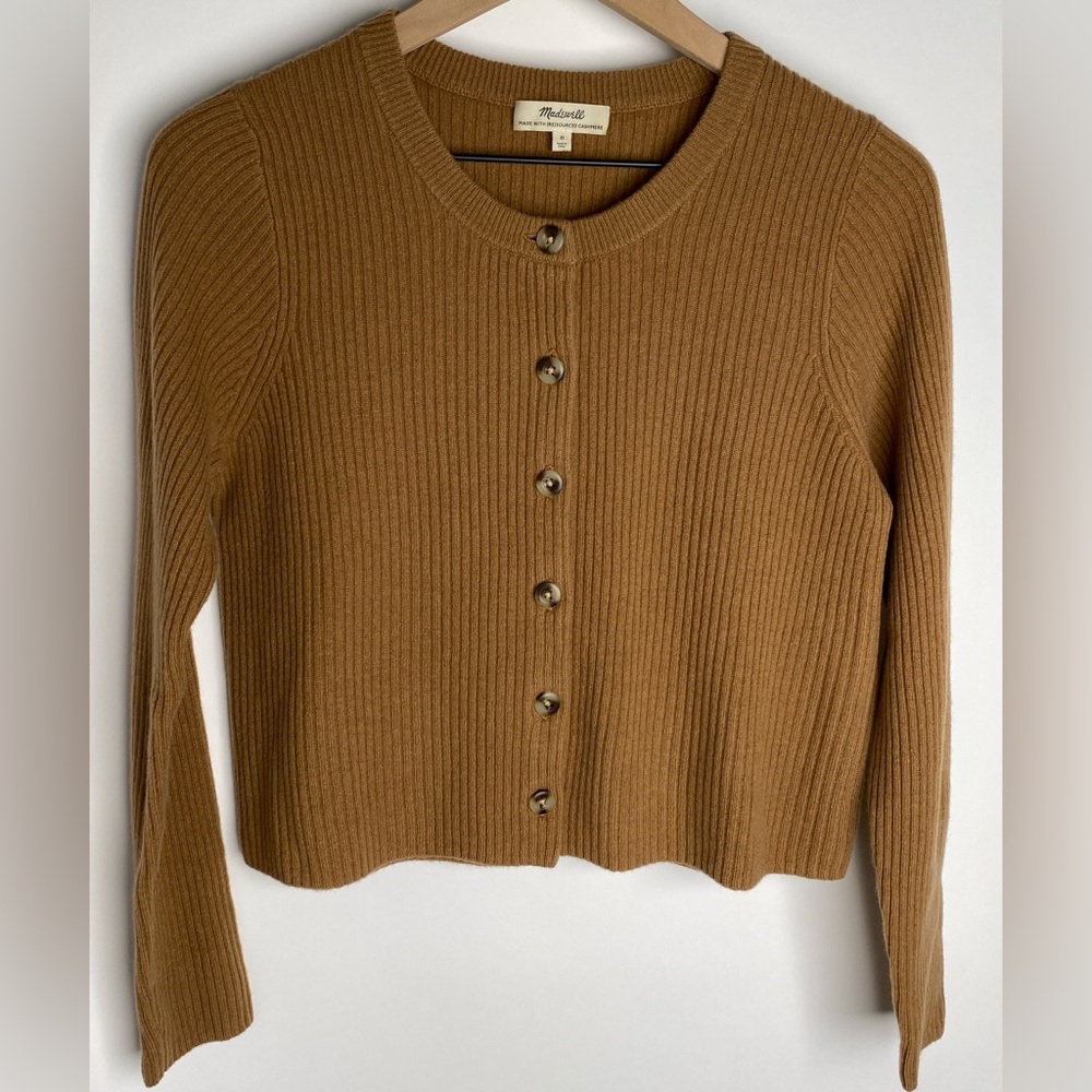 NWOT Madewell (Re)sourced Cashmere Crop Cardigan Sweater